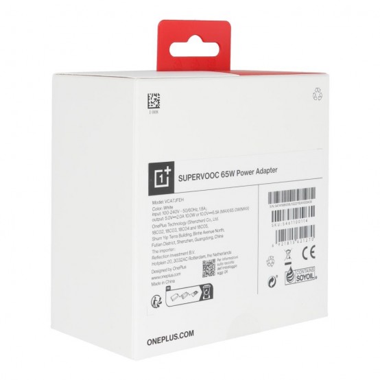 Alimentator  Original Wall Charger  - SuperVOOC USB-A 65W, 6.5A - White (Blister Packing) VCA7JFEH