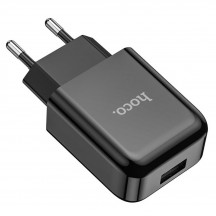 Alimentator Hoco Wall Charger Vigour  - USB-A, 10W, 2.1A with Cable USB-A to Lightning, 1m - Black N2