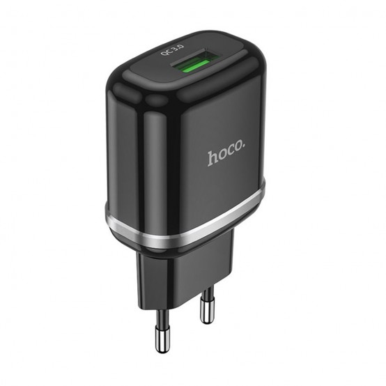 Alimentator Hoco Wall Charger Special  - USB-A, QC 3.0, 18W, 3A - Black N3