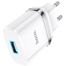 Alimentator Hoco Wall Charger Ardent  - USB-A, 10W, 2.4A with Cable USB-A to USB Type-C, 1m - White N1