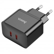 Alimentator Hoco Wall Charger Triumph  - Dual Port Type-C, 35W with Cable USB-C to Type-C - Black N29