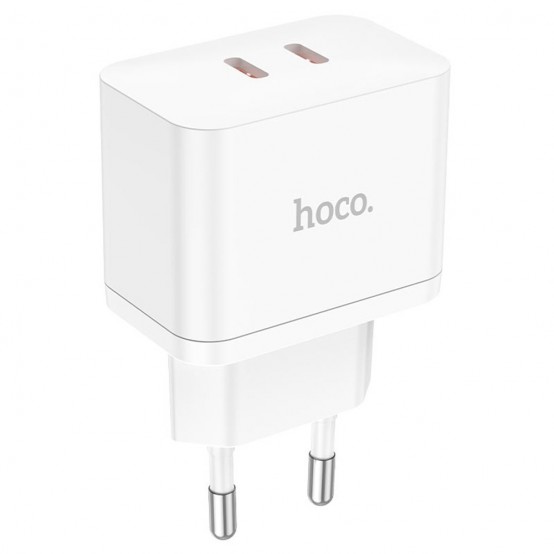 Alimentator Hoco Wall Charger Triumph  - Dual Port Type-C, 35W with Cable USB-C to Type-C - White N29