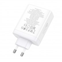 Alimentator Hoco Wall Charger Leader  - USB, 3x Type-C, Fast Charging, 100W - White N31