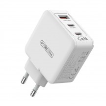 Alimentator  Wall Charger 3in1  - USB, 2x USB-C, GaN Fast Charging 65W - White T9
