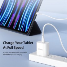 Alimentator  Wall Charger  - Type-C Fast Charging for iPhone, Samsung / iPad, 25W - White T6