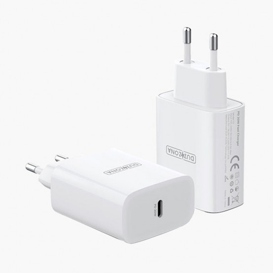 Alimentator  Wall Charger  - Type-C Fast Charging for iPhone / iPad, 20W - White T3
