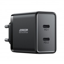Alimentator JoyRoom Wall Charger  - 2x Type-C, Fast Charging, 40W - Black JR-TCF09