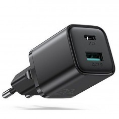 Alimentator JoyRoom Wall Charger  - Type-C PD20W, USB QC3.0, Fast Charging - Black L-QP207