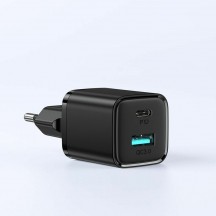 Alimentator JoyRoom Wall Charger  - Type-C PD20W, USB QC3.0, Fast Charging - Black L-QP207