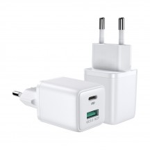Alimentator JoyRoom Wall Charger  - USB, Type-C, Fast Charging, 30W - White L-QP303