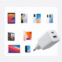 Alimentator JoyRoom Wall Charger  - USB, Type-C, Fast Charging, 30W - White L-QP303