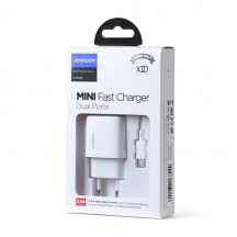 Alimentator JoyRoom Wall Charger  - 2x USB, 12W, 2.4A, with Cable Type-C - White L-2A123