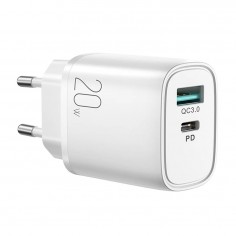 Alimentator JoyRoom Wall Charger  - USB, Type-C, Fast Charging, 20W - White L-QP2011