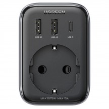 Alimentator Ugreen Wall Charger  - EU Socket, 2x USB, Type-C to US, Fast Charging, 30W - Black 15289