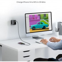 Alimentator Ugreen Wall Charger  - EU Socket, 2x USB, Type-C to US, Fast Charging, 30W - Black 15289