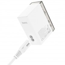 Alimentator Hoco Wall Charger Fuerza  - 3x USB, 3x Type-C, 65W with Cable DC - White N36