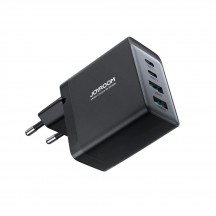 Alimentator JoyRoom Wall Charger  - 2 x Type-C, 2 x USB, Fast Charging 67W with Cable Type-C to Type-C 100W - Black TCG02