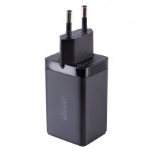 Alimentator JoyRoom Wall Charger  - 2 x Type-C, USB, Fast Charging 65W with Cable Type-C to Type-C 100W, 1m - Black TCG01