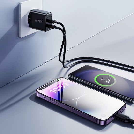 Alimentator JoyRoom Wall Charger  - Dual USB, EU Plug, Quick Charge, 2.4A, 12W - Black JR-TCN01