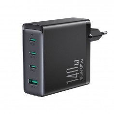 Alimentator JoyRoom Wall Charger  - GaN, USB, 3x Type-C, Super Fast Charging 140W, with Cable Type-C,  240W, 1.2m - Black JR-TC