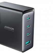 Alimentator JoyRoom Wall Charger  - GaN, USB, 3x Type-C, Super Fast Charging 140W, with Cable Type-C,  240W, 1.2m - Black JR-TC
