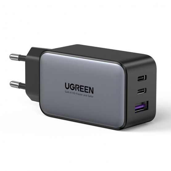 Alimentator Ugreen Wall Charger  - USB-A, QC 3.0, 2x USB-C, PD, GaN 65W, 3.25A - Black 10335