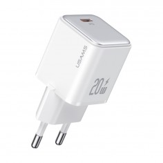 Alimentator USAMS Wall Charger X-ron Series  - Single Port Fast Charging, USB-C PD20W, 3A - White US-CC183