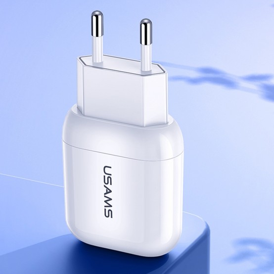 Alimentator USAMS Wall Charger T19  - Single USB, 2.1A - White US-CC078