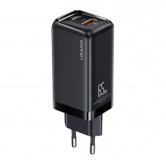 Alimentator USAMS Wall Charger Super Si  - Dual Ports, USB, Type-C, PD Fast Charge, 65W - Black T47