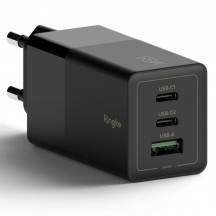 Alimentator  Wall Charger - USB, 2x Type-C, GaN Fast Charging 65W - Black