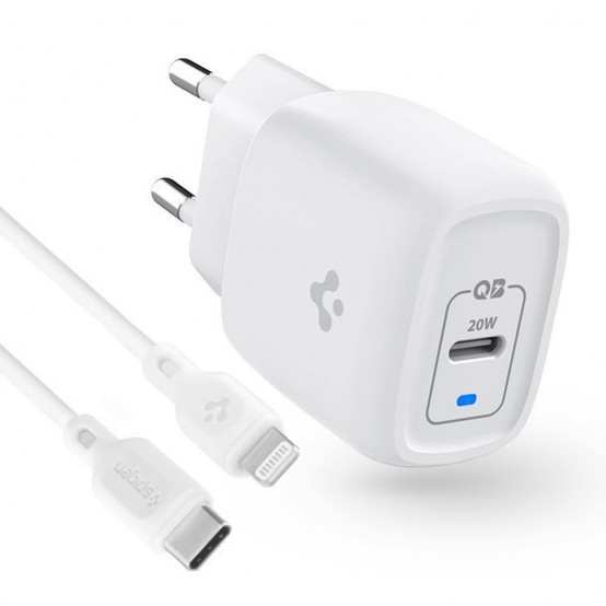 Alimentator  Wall Charger  - Type-C Fast Charging, PD 20W with Cable Type-C to Lightning - White PE2C10CL
