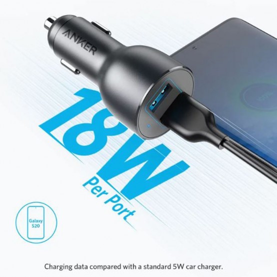 Alimentator  Car Charger PowerDrive III  - 2x USB, QC 3.0, 36W - Black A2729G11