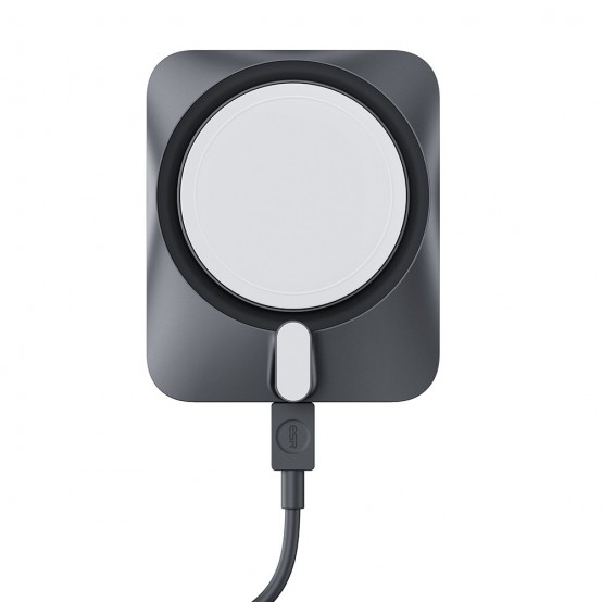 Alimentator  [3pcs Bundle] Car Holder with Wireless Charger CryoBoost  - with Cable, Car Charger, MagSafe, Apple MFi - Silver 2