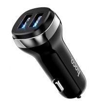 Alimentator Hoco Car Charger Superior  - 2xUSB-A, 12W, 2.4A with USB-A to USB Type-C Cable 1m - Black Z40