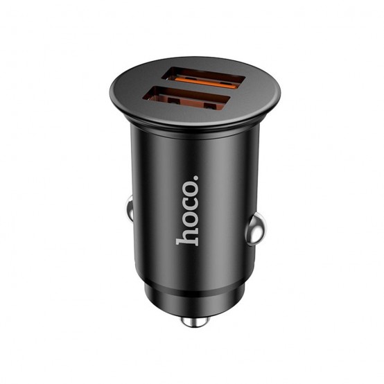 Alimentator Hoco Car Charger  - 2xUSB-A, QC 3.0, 36W, 3A - Black NZ1 Developer