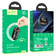 Alimentator Hoco Car Charger Link  - USB-A, USB Type-C, QC 3.0,PD 30W, 4.8A - Black NZ2