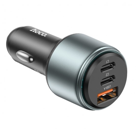 Alimentator Hoco Car Charger Galloper  - USB, 2x Type-C, Fast Charging, 95W - Black NZ9
