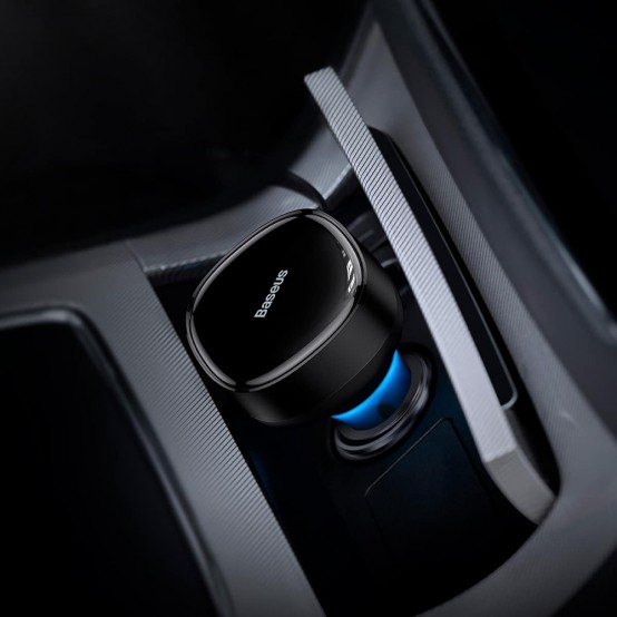 Alimentator Baseus Car Charger Enjoyment  - Fast Charging, 33W, with Cable 2x Type-C, 75cm - Black C00035500111-00