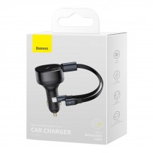 Alimentator Baseus Car Charger Enjoyment  - Fast Charging, 33W, with Cable 2x Type-C, 75cm - Black C00035500111-00