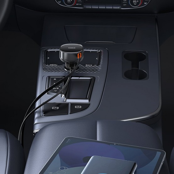 Alimentator Baseus Car Charger Enjoyment Pro  - Type-C, Fast Charging, 60W, with Cable Type-C, 70cm - Black C00057802111-01