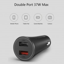 Alimentator  Original Car Charger  - 2x USB 37W, Fast Charging USB2, Quick Charge USB1 - Black (Blister Packing) CC06ZM