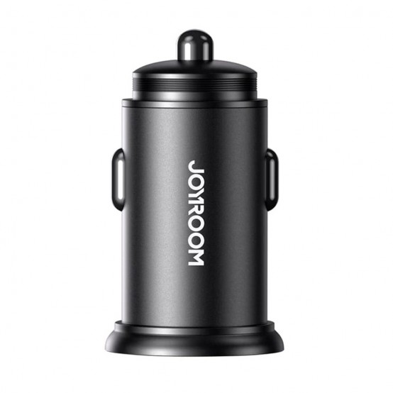 Alimentator JoyRoom Car Charger  - 2x USB, RGB LED Lights, 24W - Black JR-CCN03