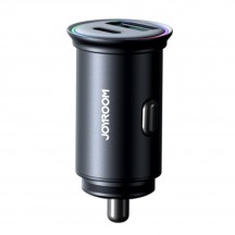 Alimentator JoyRoom Car Charger  - USB, Type-C, RGB Lights, Fast Charging, 3A, 60W - Black JR-CCN04
