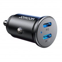 Alimentator JoyRoom Car Charger  - 2x USB-C, Fast Charging, 30W, 3A - Black JR-CCN06