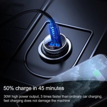 Alimentator JoyRoom Car Charger  - Fast Charging USB QC3.0, Type-C 30W - Black C-A08