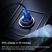 Alimentator JoyRoom Car Charger  - Dual USB, Fast Charging, QC3.0, 30W - Black C-A09