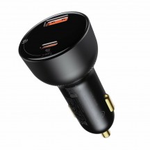 Alimentator Baseus Car Charger  - USB, Type-C, 100W, 5A, with Cable Type-C to Type-C - Black TZCCZX-01