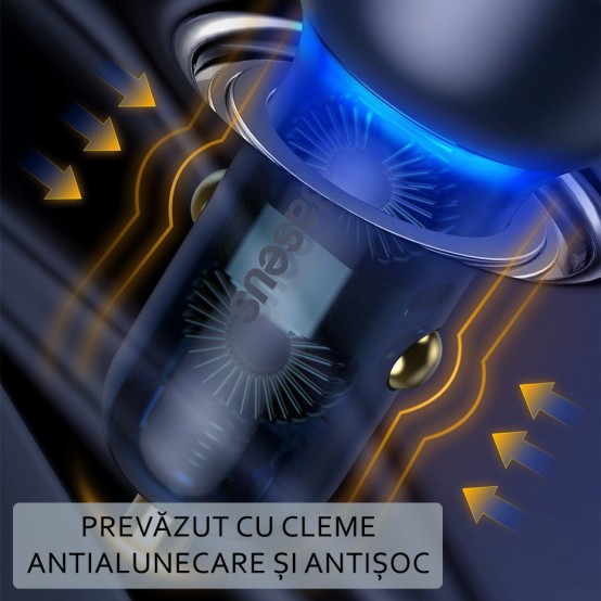 Alimentator Baseus Car Charger  - Type-C PD65W, USB QC4.0 - Clear CCKX-C0A