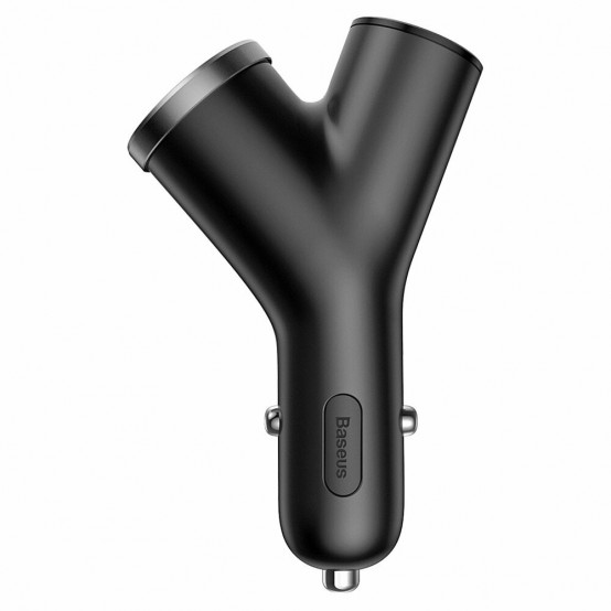 Alimentator Baseus Car Charger  - Y-Type Dual USB, Cigarette Lighter Socket, 3.4A - Black CCALL-YX01