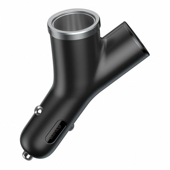 Alimentator Baseus Car Charger  - Y-Type Dual USB, Cigarette Lighter Socket, 3.4A - Black CCALL-YX01